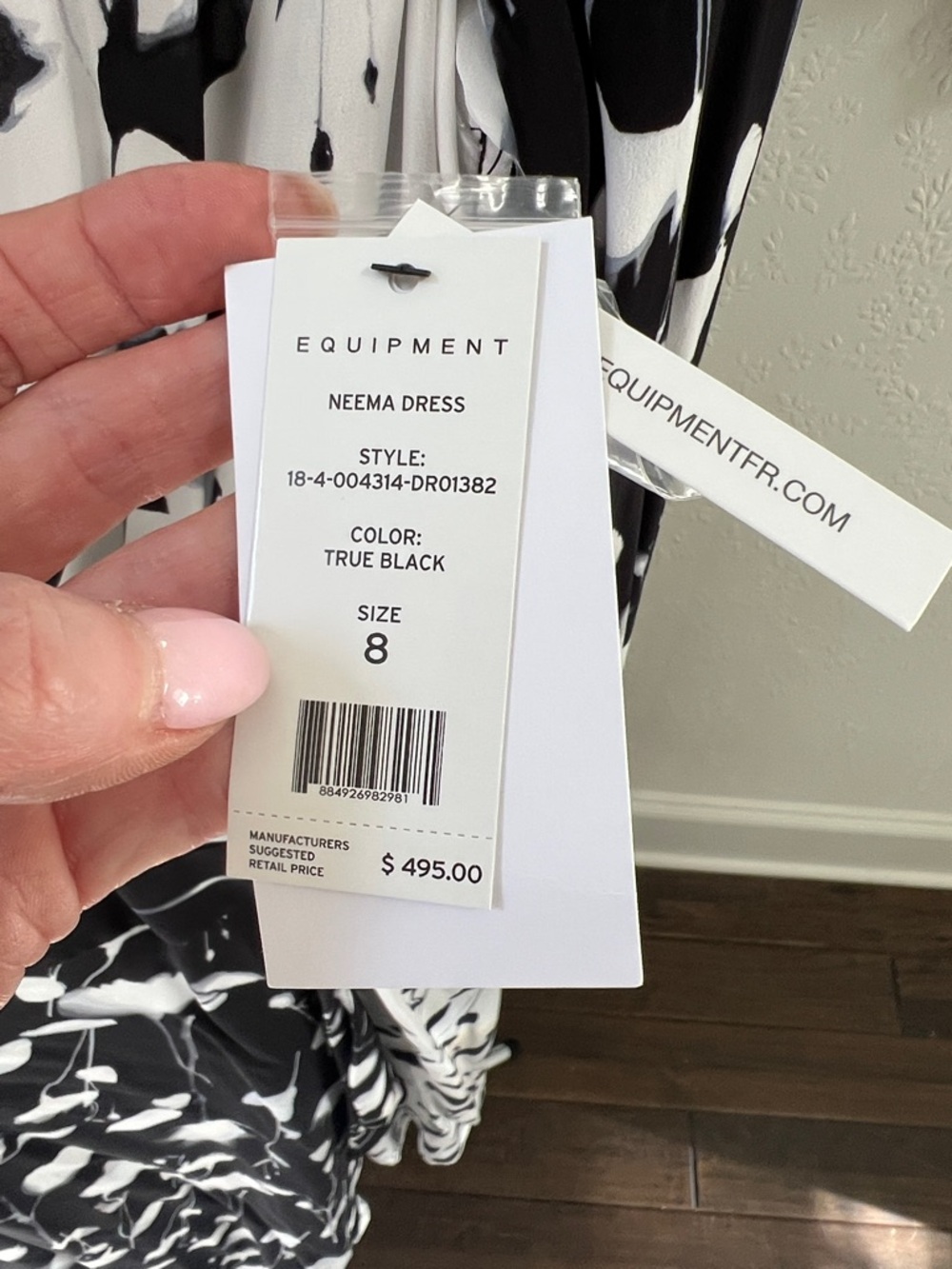 Equipment “NEEMA” Black and White Floral Maxi Dress NWT $495 - Picture 4 of 9